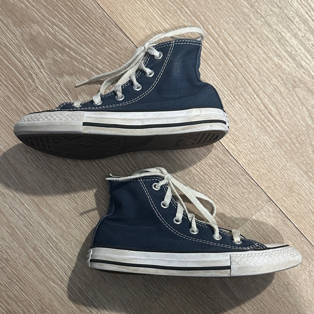 Converse Kids High-Top Sneakers - Dark Blue and White - Picture 4 of 6